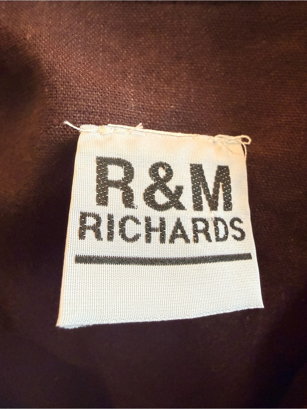 R&M Richards Sleeveless Dark Brown Button-Front Linen Midi Dress with Waist Tie - Picture 4 of 5